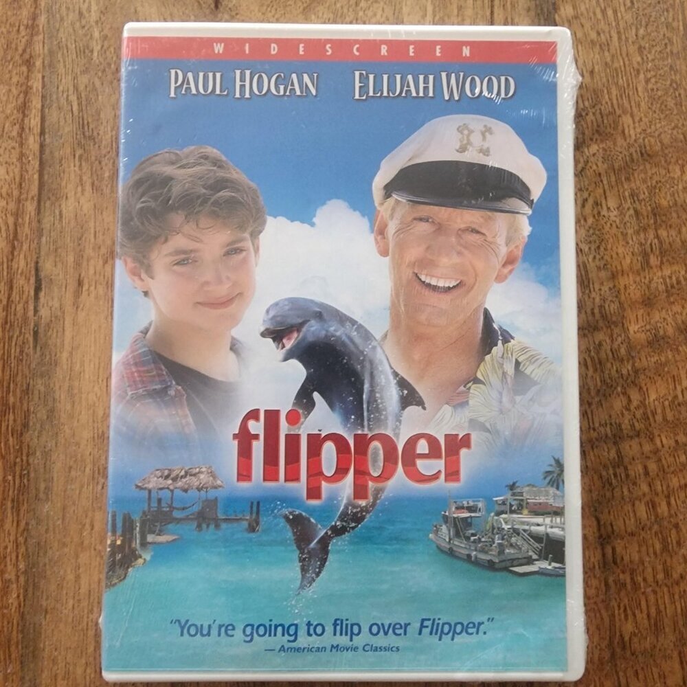 Vintage Flipper DVD Widescreen Sealed Paul Hogan Elijah Wood Family Movie 1996